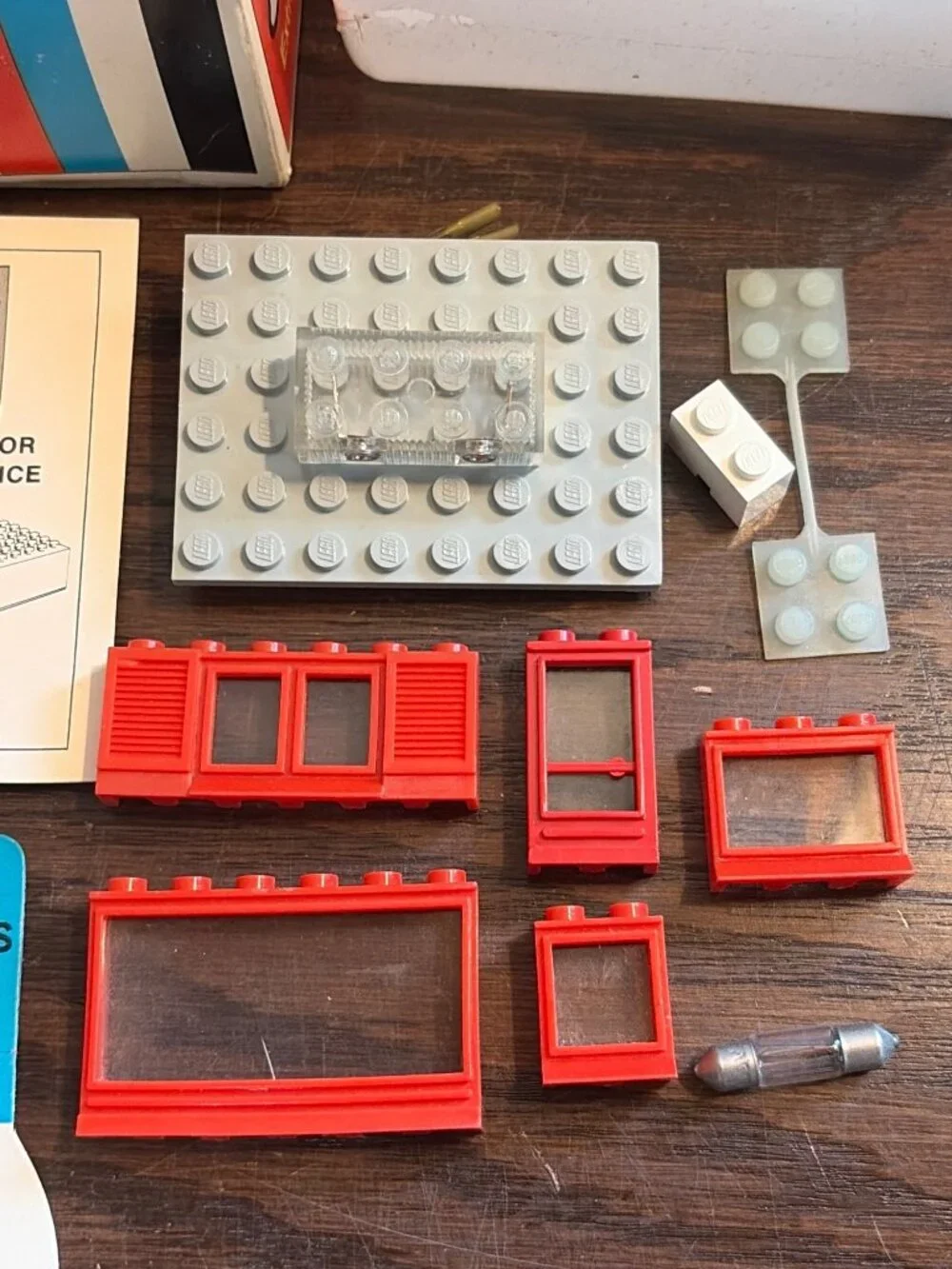 LEGO 050 Lighting Device 056 Windows Doors Set Instructions Original Box Vintage